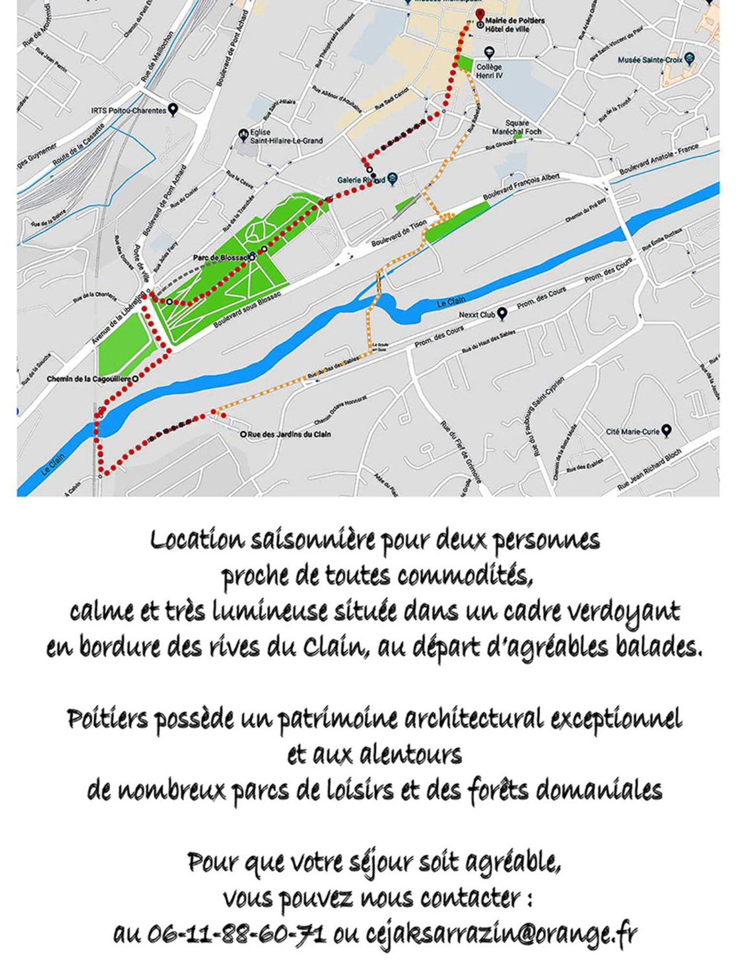 Appartamento Les Jardins Du Clain Poitiers Esterno foto